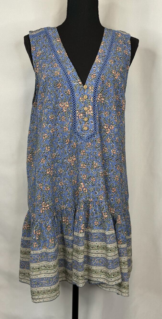 Veronica Beard Womens Mini Dress Size XL Peasant Artsy Cottagecore Boho Hippie
